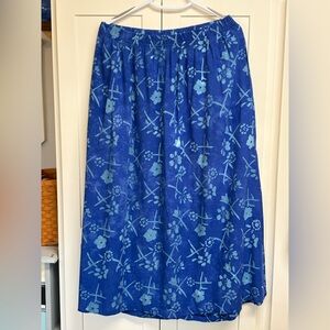 Junonia skirt, size 1X, blue floral